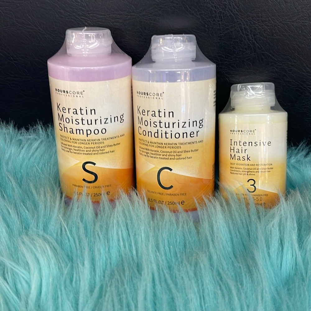 Kitten, shampoo, conditioner, and mask